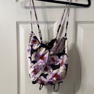 Floral Women's purple and Black top